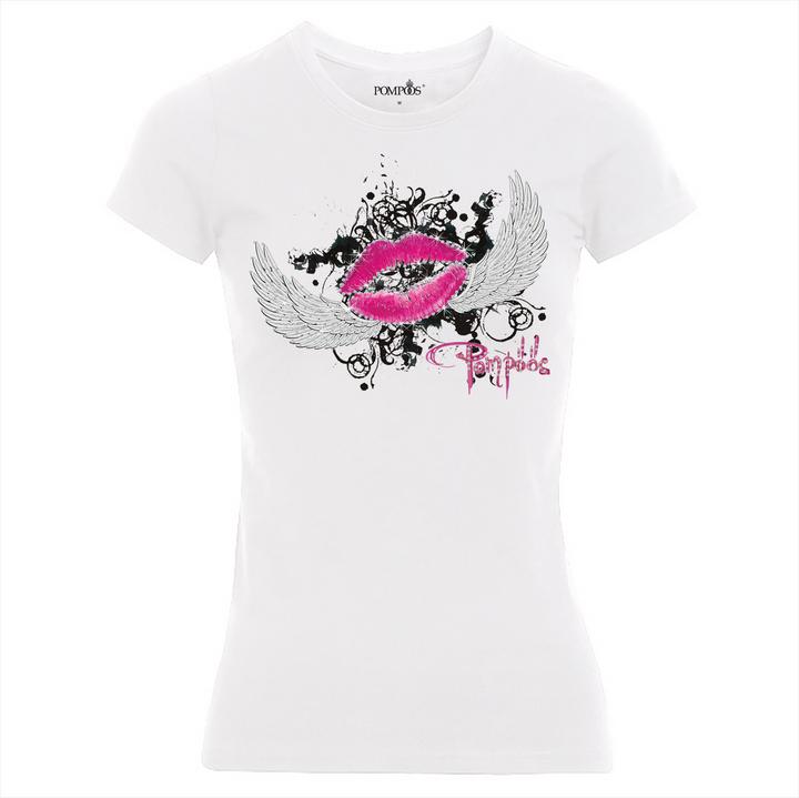 Actual product image Pompöös T-shirt ladies "kiss mouth" - limited edition T-shirt ladies - size XXL (XXL)