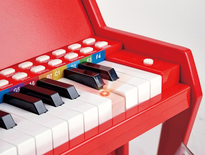 Immagine prodotto Hape Pianoforte a tasti illuminati con sgabello, rosso FSC
