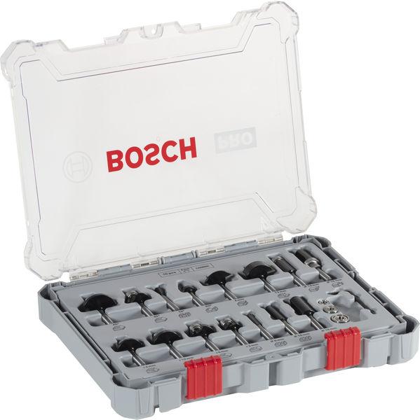 Produktbild Bosch Professional Zubehör 15-teiliges Fräser-Set, 6-mm-Schaft für Handfräsen