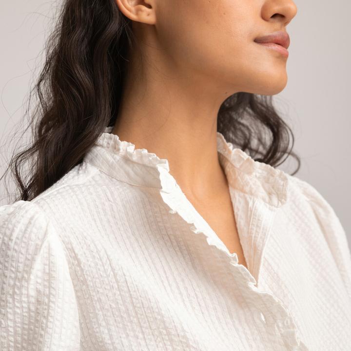 Produktbild La Redoute Collections Langärmelige Bluse mit Rüschenkragen (42)