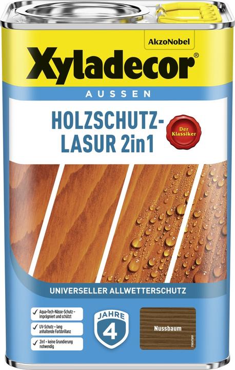 Actual product image Xyladecor Wood Protection Stain Walnut 4 L (4 l)