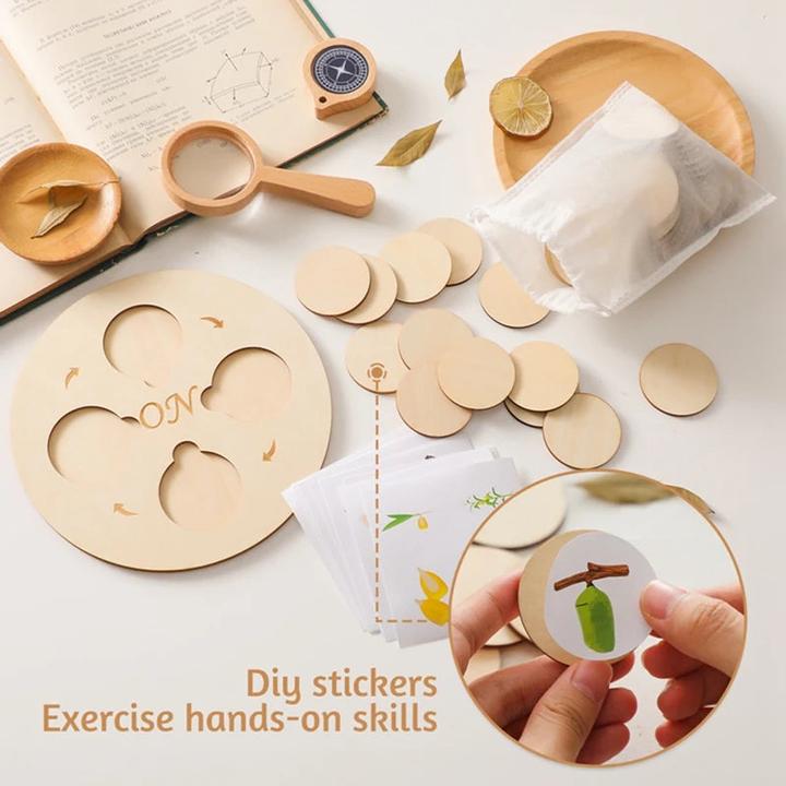 Activity Board Baby Holzspielzeug Tier Lebenszyklus Erkenntnis Holzbrett Säuglingsspielzeug Early Educational Baby