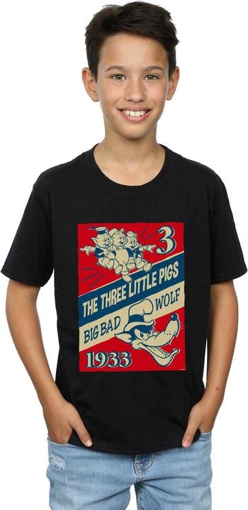 Actual product image Disney Boys Three Little Pigs And The Big Bad Wolf T-Shirt (128)