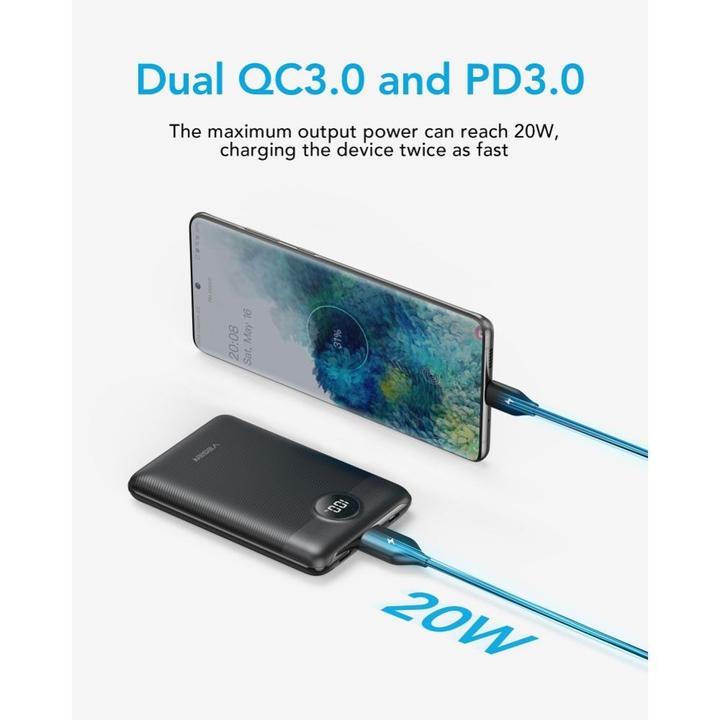 Produktbild Veger S11 Powerbank Digital - 10'000mAh (10000 mAh, 22.50 W, 22.50 Wh)