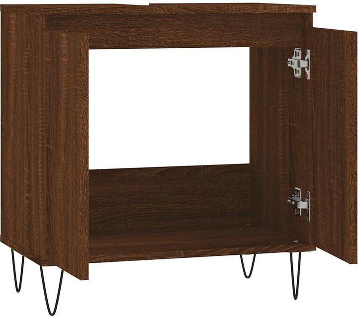 Produktbild VidaXL Badschrank Braun Eichen-Optik 58x33x60 cm Holzwerkstoff (58 x 33 x 60 cm)