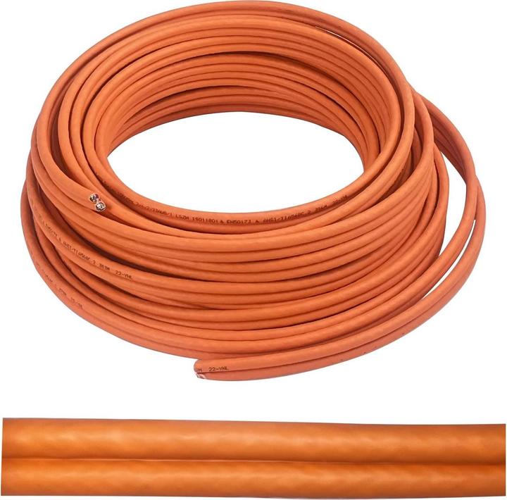 Actual product image Helos Installation cable duplex,Cat.7 raw cable, S/FTP, PiMF, LSZH, orange, 500m drumCat.7 raw cable, 600 (S/FTP, CAT7, 500 m)