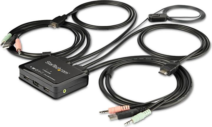 Immagine prodotto StarTech .com Switch KVM HDMI a 2 porte con cavi integrati