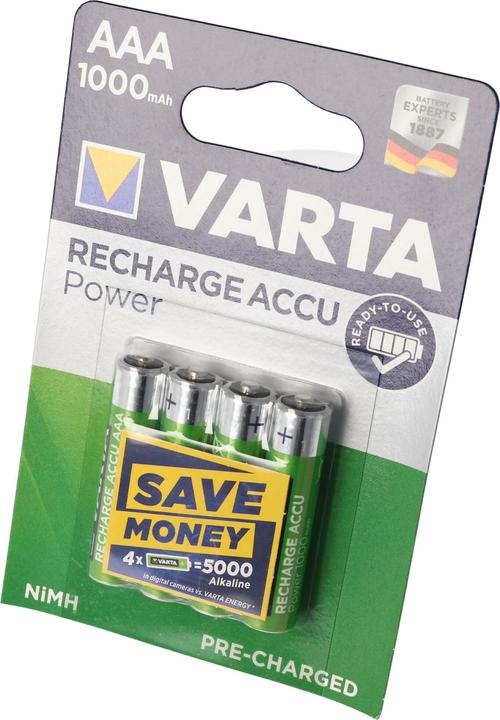 Varta Recharge Accu Power (4 pcs., AAA, 1000 mAh)