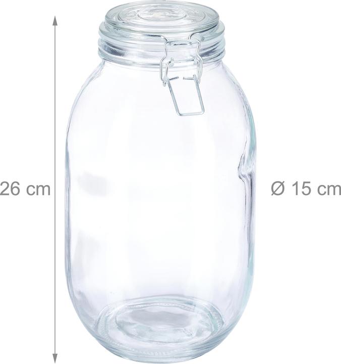 Image du produit Relaxdays Bocal-en-verre (1 pcs, 3 l)