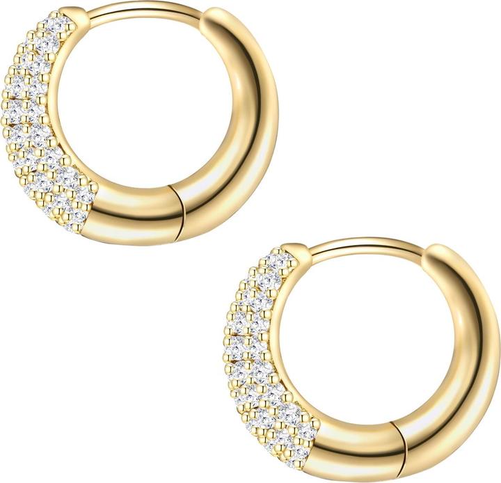 Actual product image Glanzstücke München Ladies Sterling Silver Cubic Zirconia Yellow Gold - 28973 (Sterling Silver)