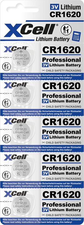 Produktbild Hückmann Lithium-Knopfzelle CR1620, 3V / 70mAh, 5er Set (5 Stk., CR1620, 70 mAh)