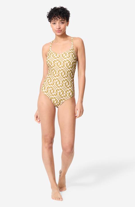 Produktbild Nabaiji Badeanzug Damen - Lila Psychodam olivgrün (XL)