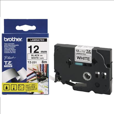 Produktbild Brother TZe-221 (0.90 cm, Schwarz, Weiss)