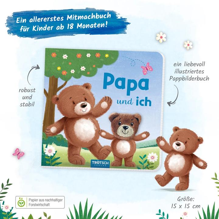 Actual product image Finger puppet book Papa and me