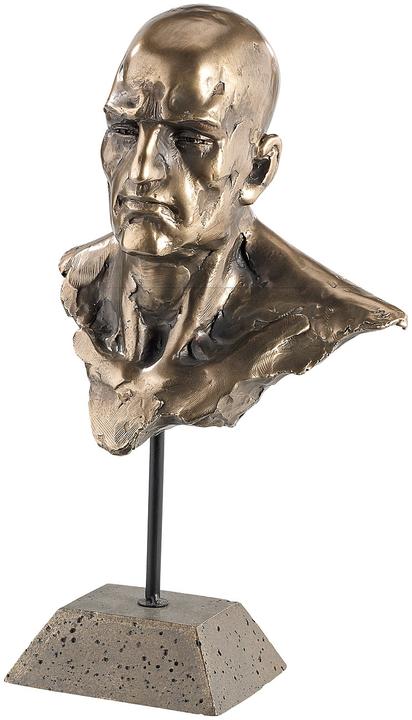 Actual product image Carlo Milano Male portrait bust, resin casting in bronze look