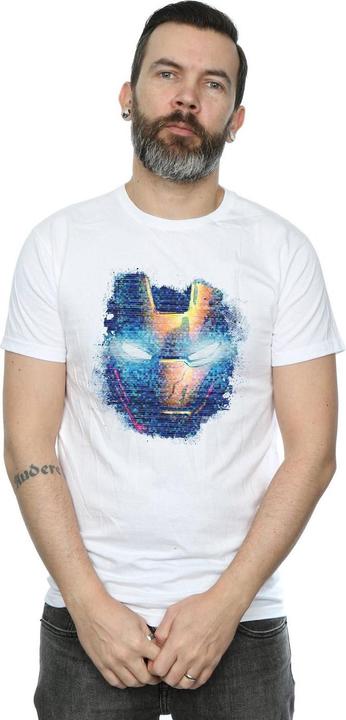 Image du produit Hommes Iron Man Distressed Head T-shirt (L)
