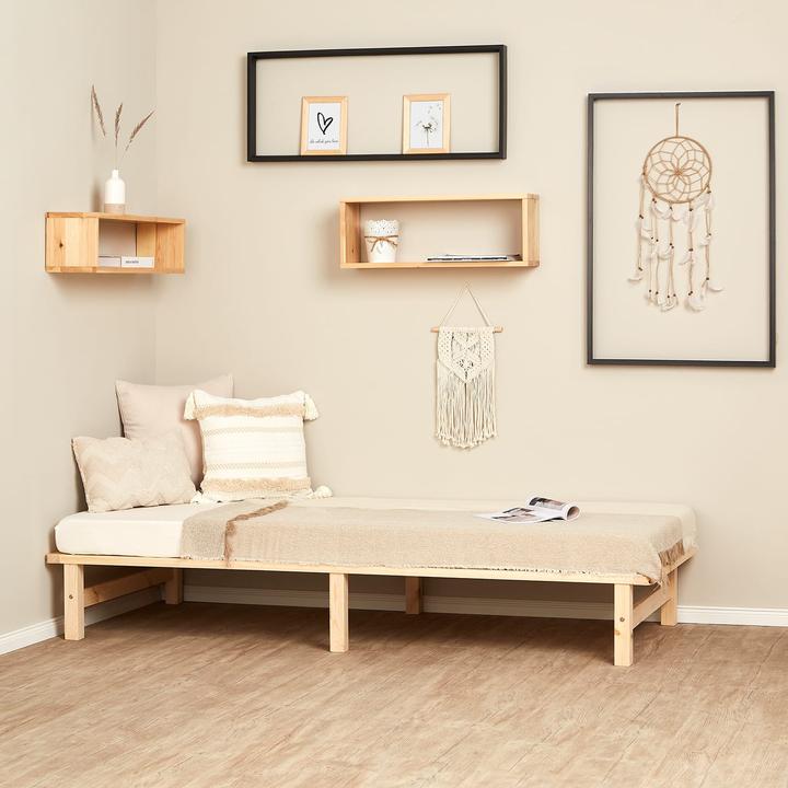 Immagine prodotto Jamb Letto pallet Letto in legno 90x200cm in legno massiccio bianco (90 x 200 cm)