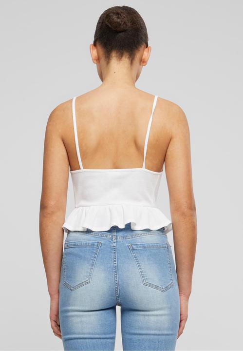 Actual product image Urban Classics Ladies Waffle Pique Ruffle Top - 137877 (4XL)