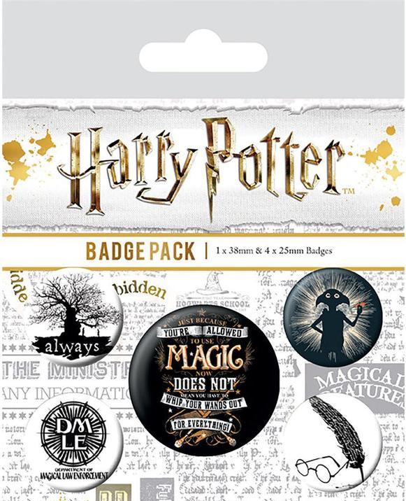 Actual product image Pyramid HARRY POTTER - Pack 5 Badges - Symbols