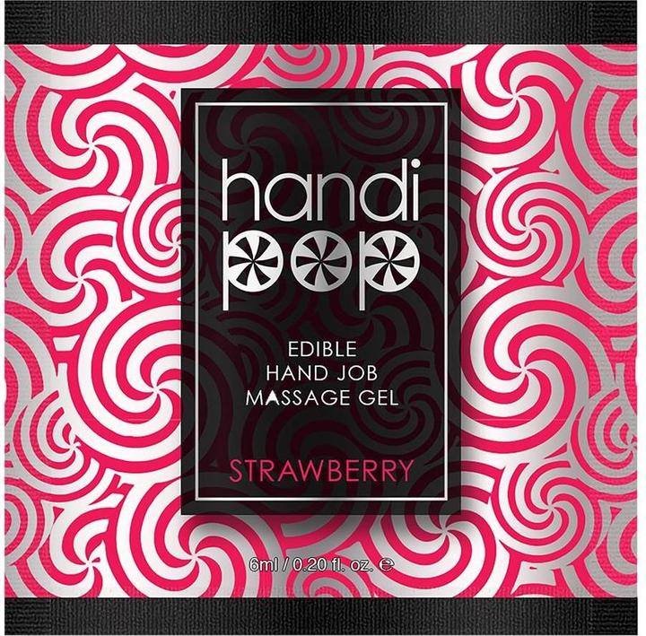 Sensuva handipop edible massage gel strawberry 6 ml