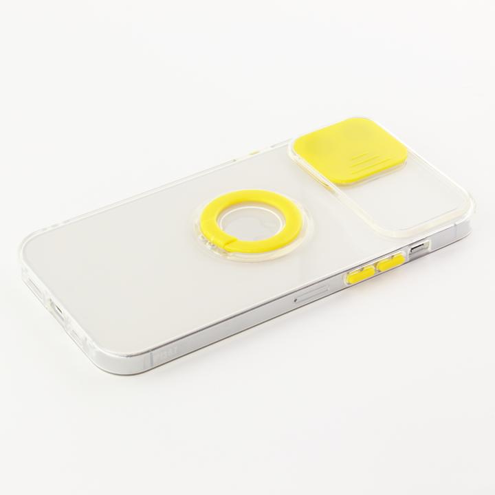 Actual product image PhoneLook Coque Caméra clapet avec anneau jaune (Apple iPhone 14 Pro Max)