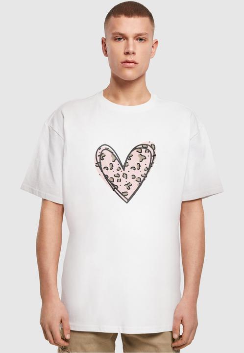 Produktbild Merchcode Valentines Day - Leopard Heart Heavy Oversize Tee - 118095 (XS)