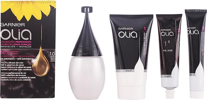 Produktbild Garnier OLIA Coloración Permanente #1,0 Negro Ebano 4 pz (#1,0 Negro Ebano)