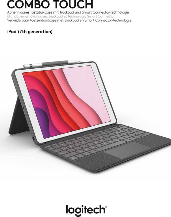 Actual product image Logitech Combo Touch (Eng. Int., iPad 2019 (7th gene), iPad 2020 (8. Gen), iPad 2021 (9th Gen))