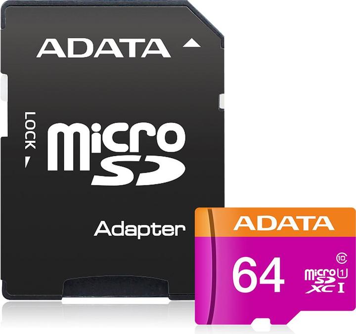 Actual product image Adata microSDXC Card (64 GB, microSDXC, U1, UHS-I)