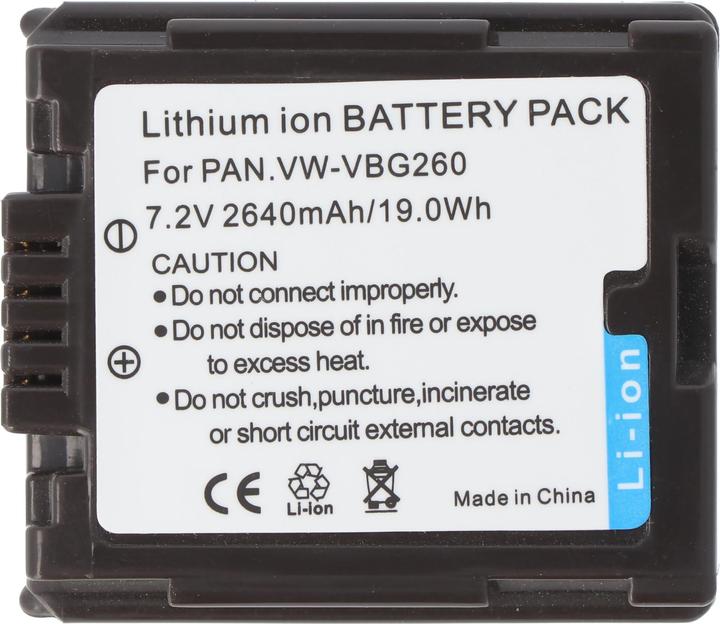 Actual product image AccuCell Battery Panasonic VW-VBG260 (Rechargeable battery)