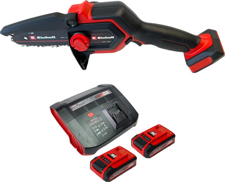 Produktbild Einhell GE-PS 18/15 Li BL Akku Astkettensäge 18 V 15 cm Brushless + 2x Akku 4,0 Ah + Ladegerät (Akku Kettensäge)