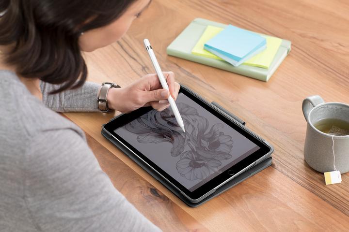 Actual product image Logitech slim folio (CH, iPad 2021 (9th Gen), iPad 2019 (7th gene), iPad 2020 (8. Gen))