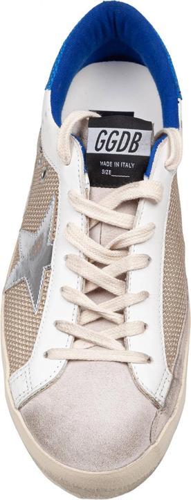 Produktbild Golden Goose super star in suede and fabric white and bluette color (45)