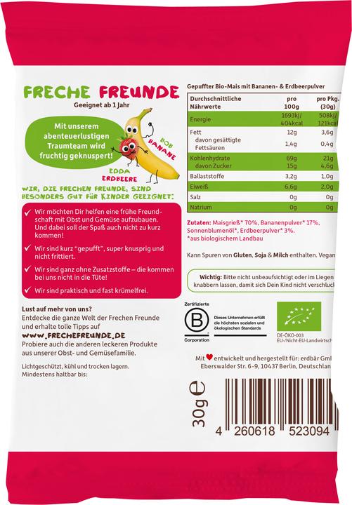 Image du produit Freche Freunde Petits coeurs croustillants (30 g)