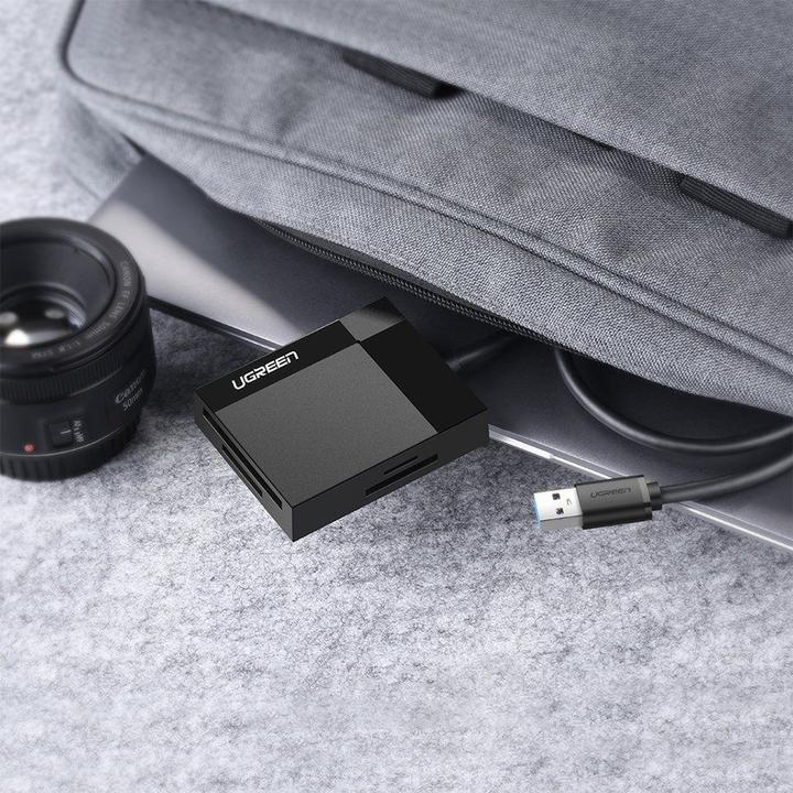 Actual product image Ugreen USB 3.0 SD/Micro SD/CF/MS memory card reader black (CR125 30333) (USB 3.0)