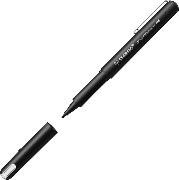 Produktbild STABILO Driver Medium 0.8mm Schwarz (Schwarz, 1 x)