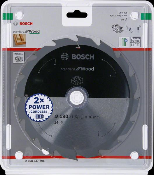 Actual product image Bosch Professional Zubehör PRO Wood cordless circular saw blade, 190 x 1.6 x 30 mm