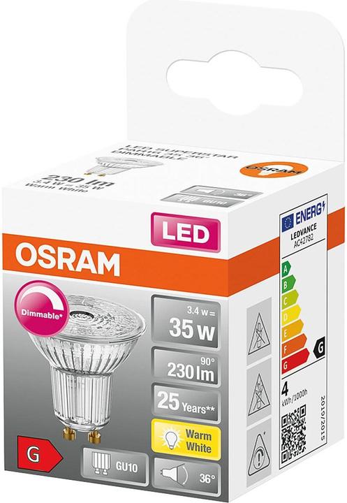 Actual product image Osram Led Superstar Par16 (GU10, 3.40 W, 230 lm, 1 x, G)