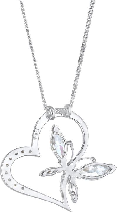 Immagine prodotto Elli Collana Cuore Farfalla Zirconia Argento 925 Nobile (Zirconia, Argento 925, 45 cm)