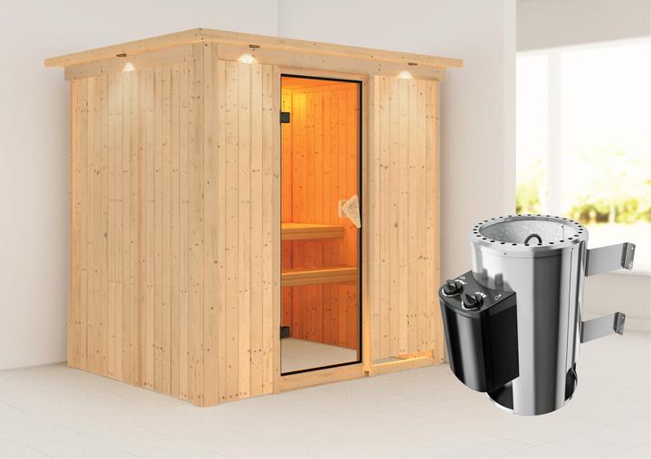 Produktbild Karibu Fanja mit Dachkranz (Plug & Play 3,6 KW interne Steuerung)