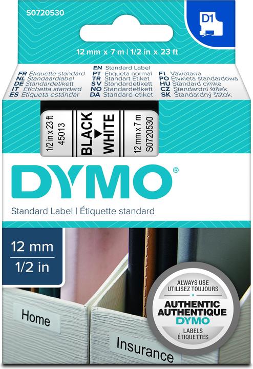 Image du produit Dymo S0720530 (1.20 cm, Noir, Blanc)