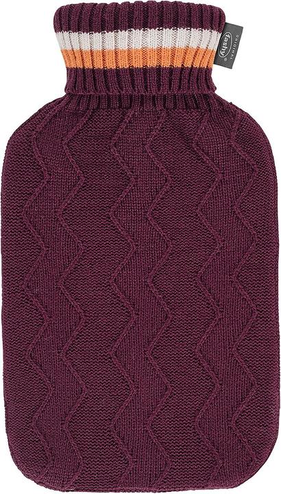 Actual product image Fashy Hot water bottle with turtleneck 2 litre burgundy (2 l)