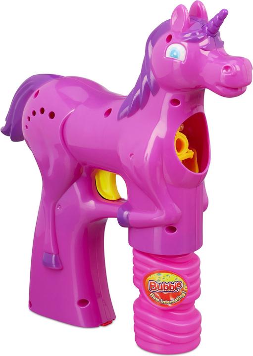 Actual product image Relaxdays Unicorn Bubble Gun