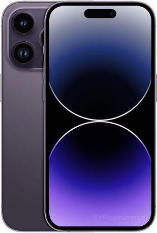Re!commerce iPhone 14 Pro (128 Go, Pourpre foncé, Violet, 6.70", 48 Mpx, SIM + eSIM, B / Très bon)