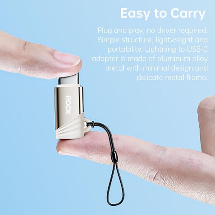 Immagine prodotto Rock - RCL0016 Adapter Lightning weiblich auf USB-C männlich Adapter (Lightning, USB tipo C)