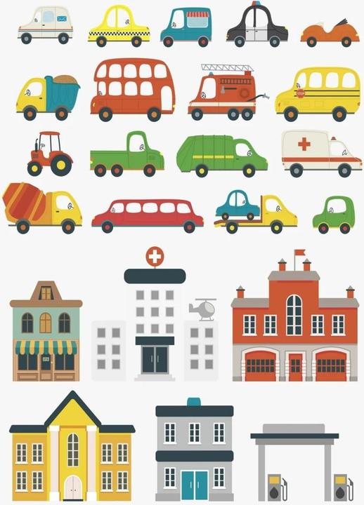 Produktbild Heyda Bastelset Fahrzeuge 3 Bogen, A4