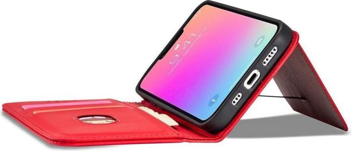 Actual product image Hurtel Magnet Card Case for Samsung Galaxy S23 Ultra flip cover wallet stand red (Samsung Galaxy S23 Ultra)