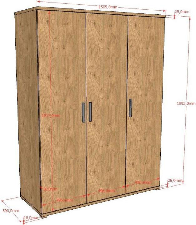 Actual product image Vipack Kleiderschrank Sam (151 cm)
