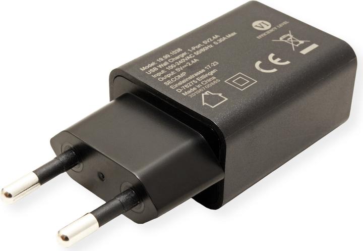 Actual product image Value USB QC3.0 Charger with Euro plug, 1 port, 18W (18 W)