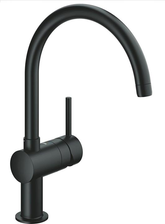 Actual product image Grohe Kitchen faucet with single-lever mixer Minta black matt 32917